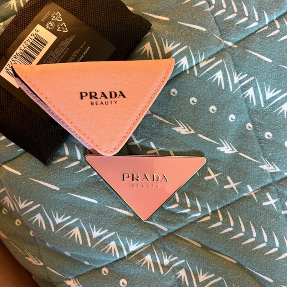 Prada Beauty Pink Triangular Compact Mirror
